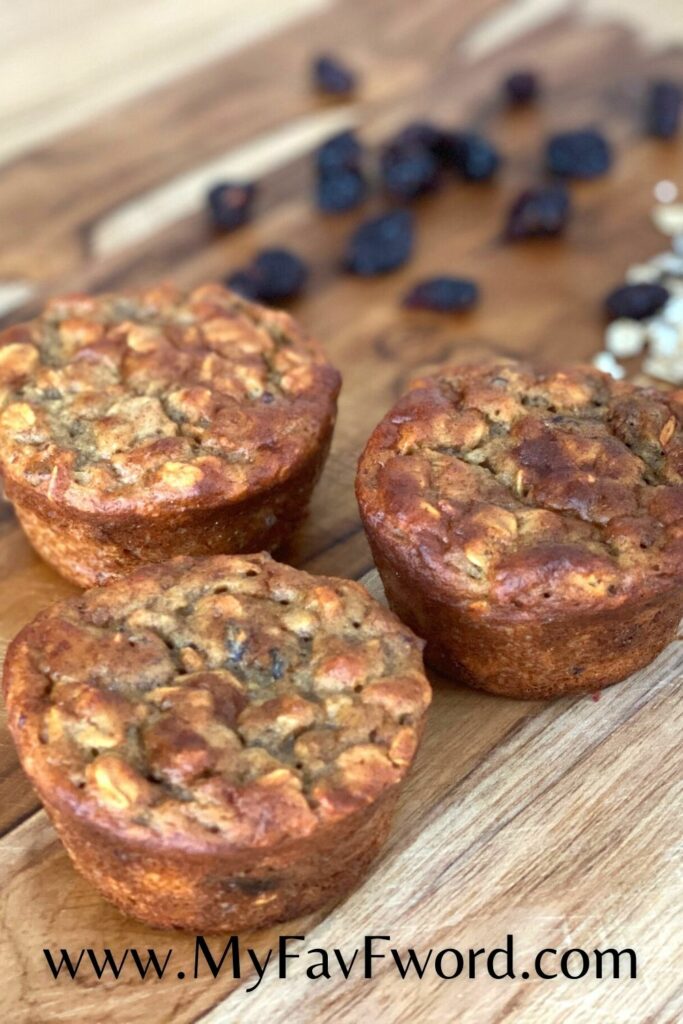 banana oat muffins