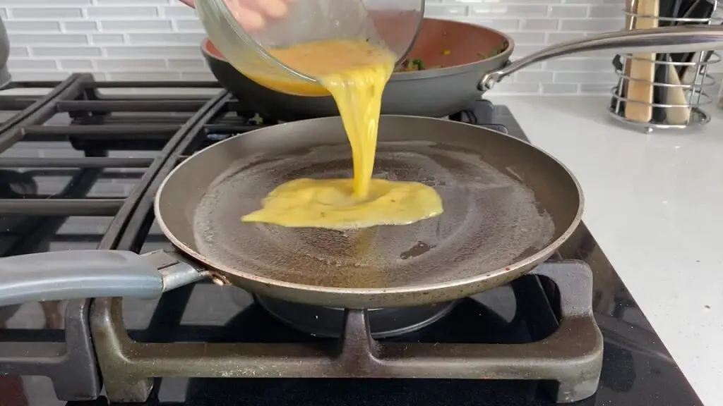 pour eggs