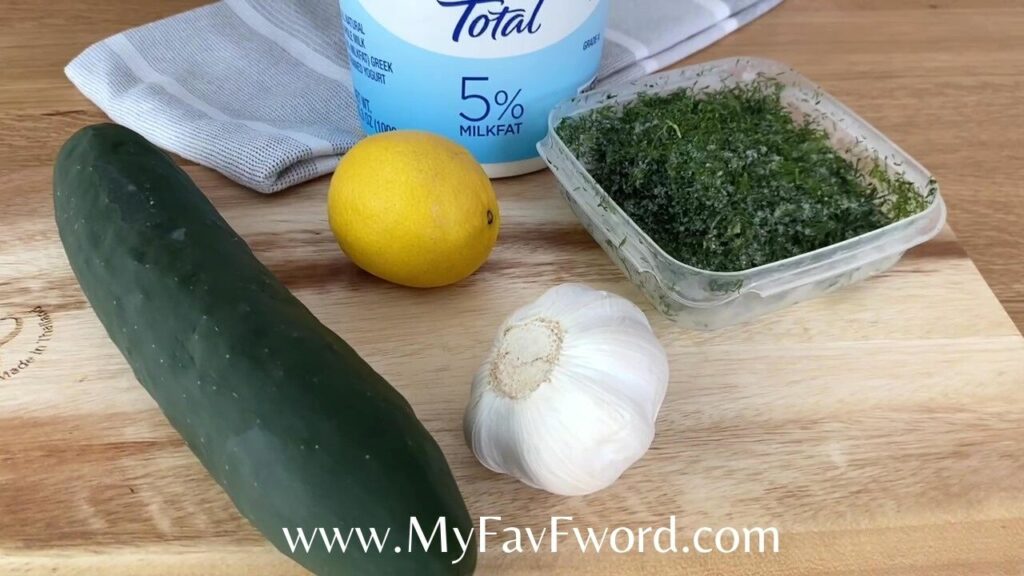 Tzatziki ingredients