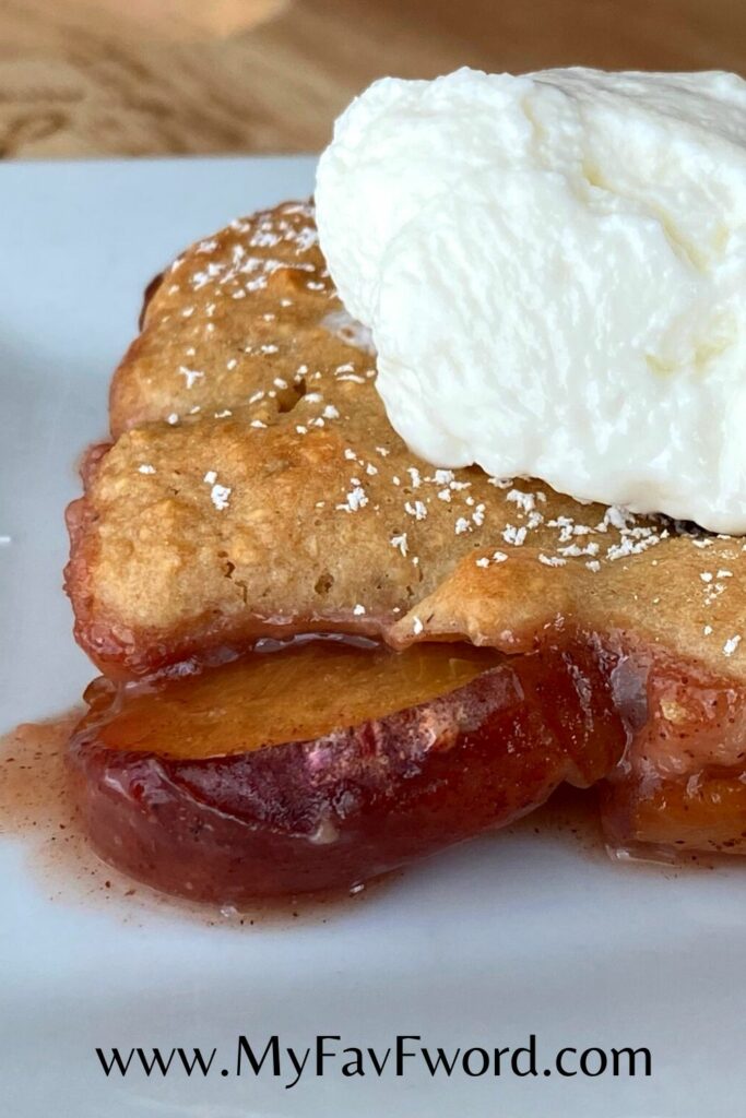 healthy peach cobbler