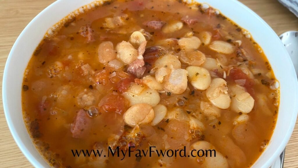 Lima Bean Soup with Sausage - My Favorite F Word