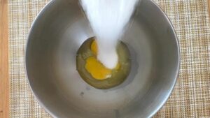 mix eggs and sugar