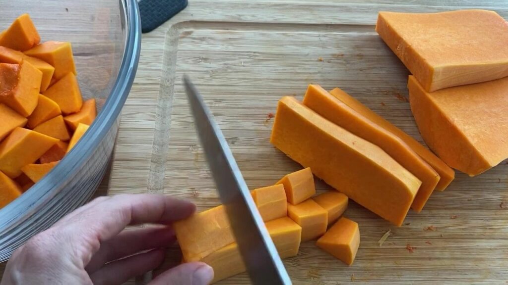 Dicing Butternut squash 