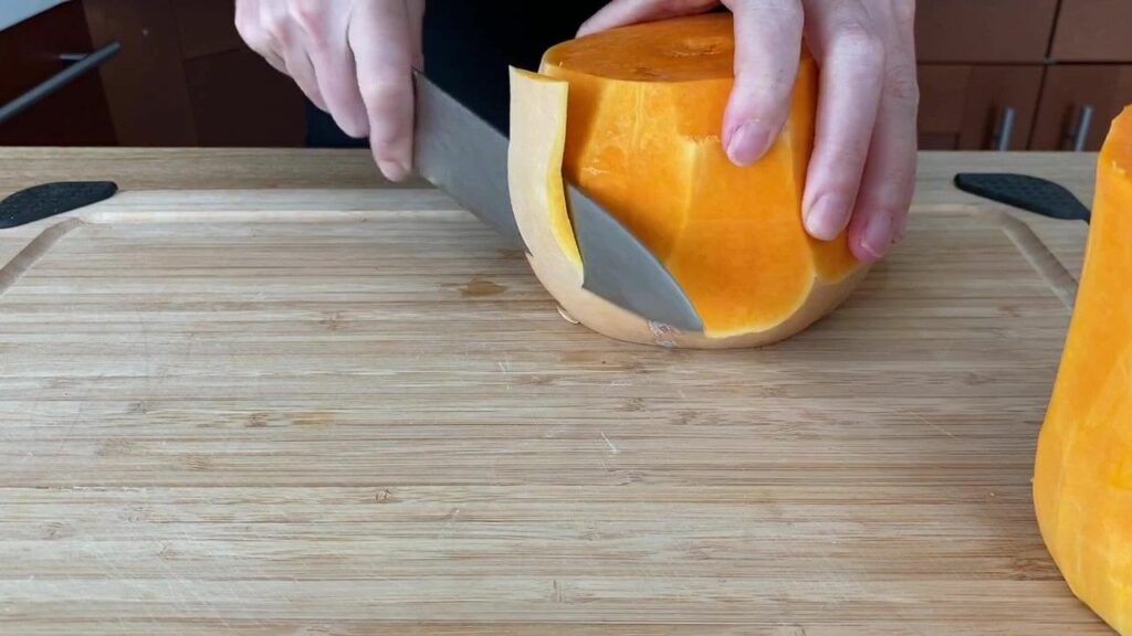 Butternut squash peeling