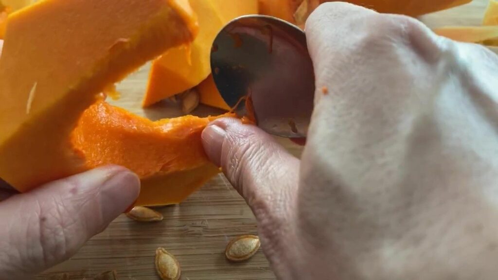 Butternut squash peeling