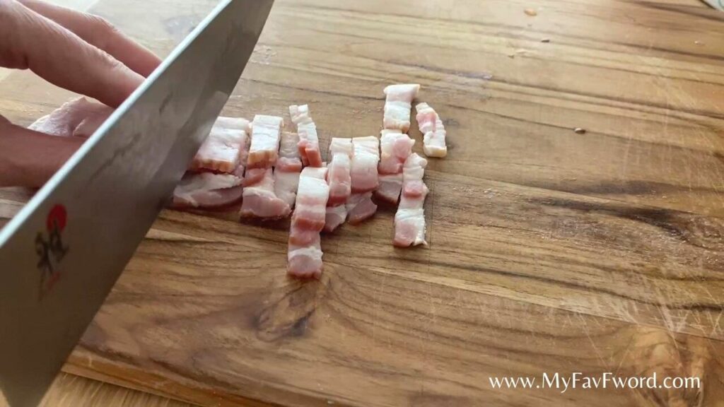 chop bacon