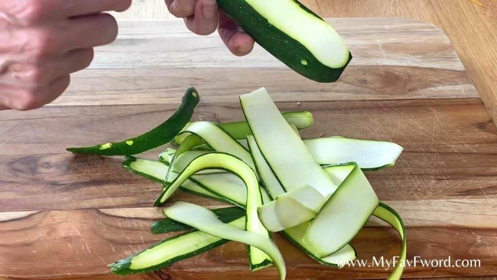 ribbon zucchini noodles