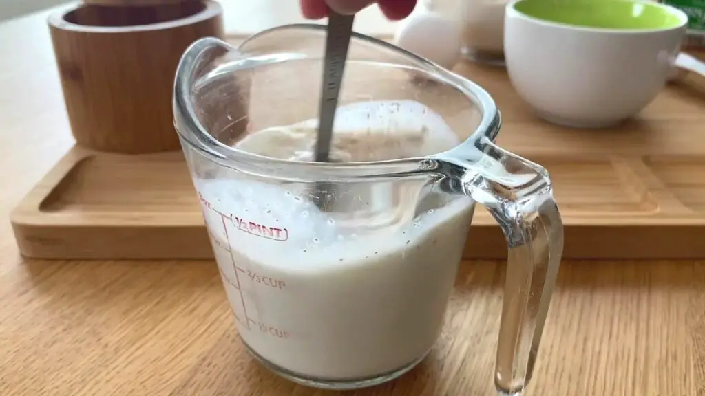 stir yeast milk mixture