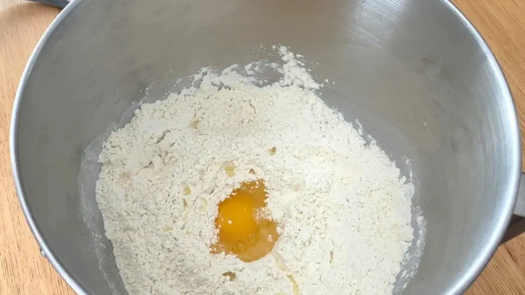 add egg to flour