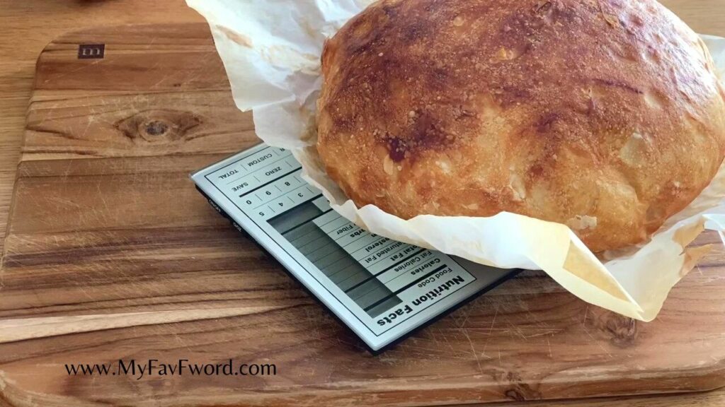 weighing no knead bread