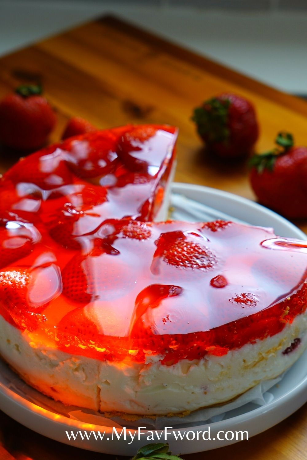 No Bake Yogurt Strawberry Cheesecake Low Calorie High Protein My Favorite F Word