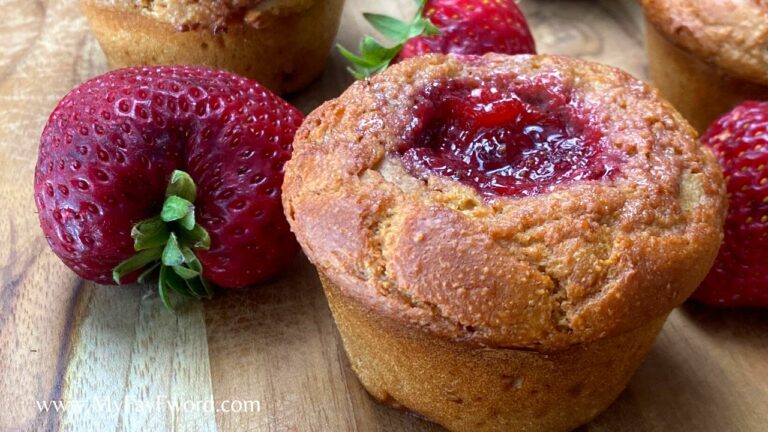strawberry protein muffins