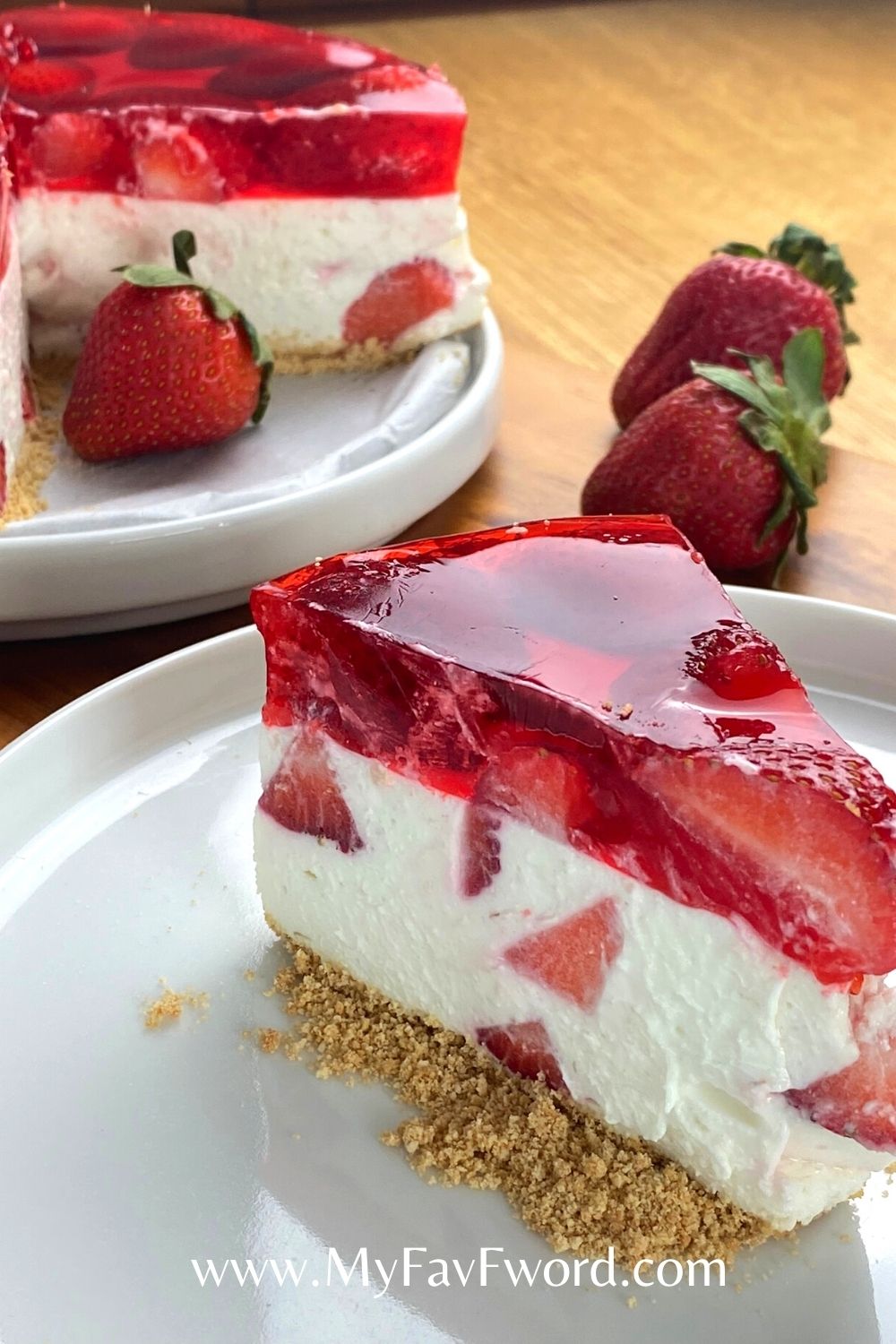 No Bake Yogurt Strawberry Cheesecake Low Calorie High Protein My