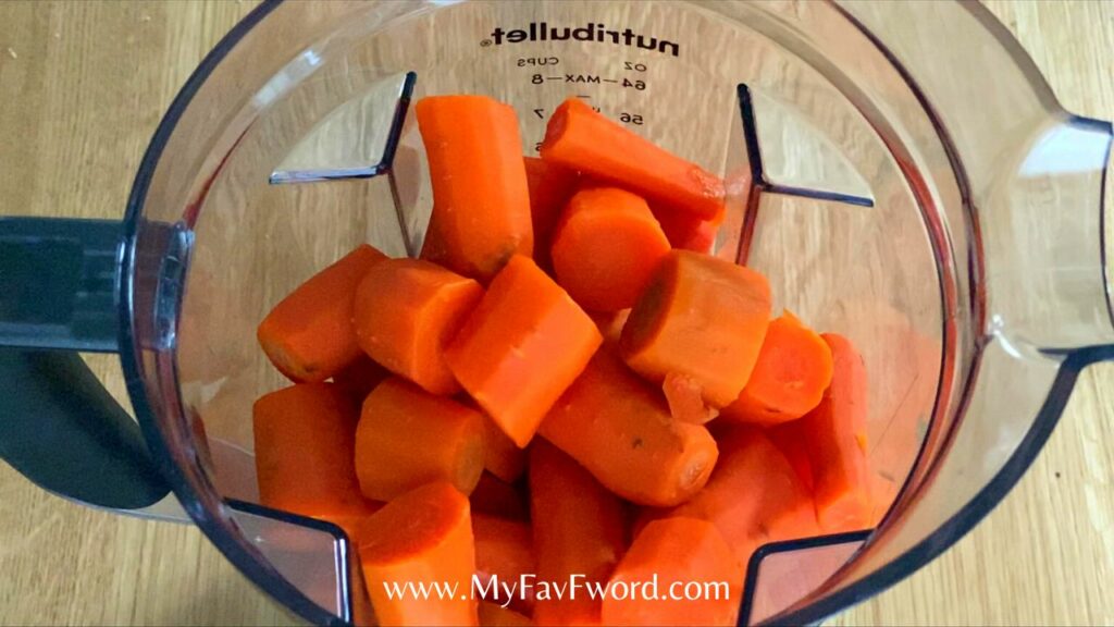 cooled carrots for carrot souffle