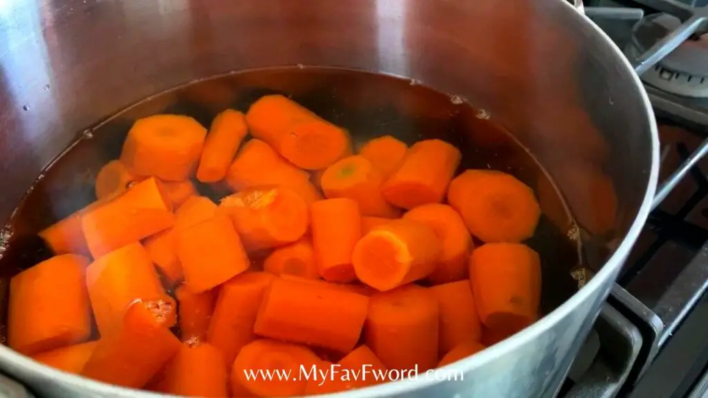 boil carrots for carrot souffle