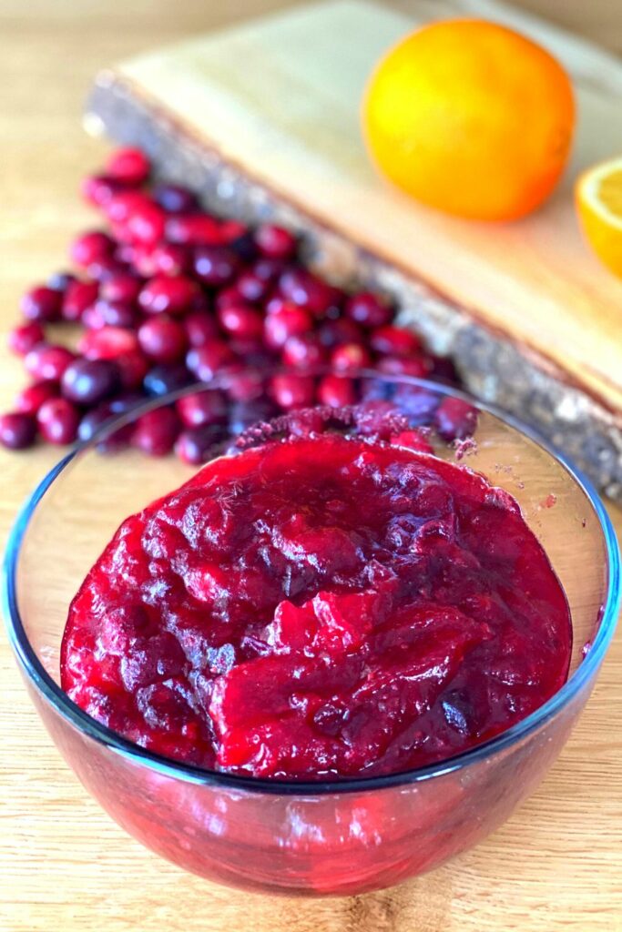 healthier cranberry sauce