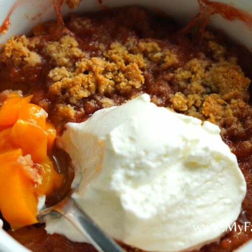 peach crisp with oats