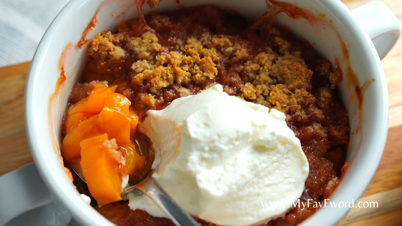 peach crisp with oats