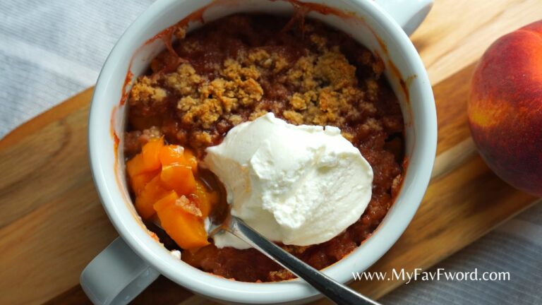 healthy peach crisp