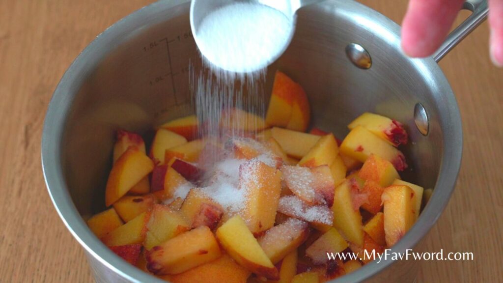 peaches and sweetener healthy peach crisp