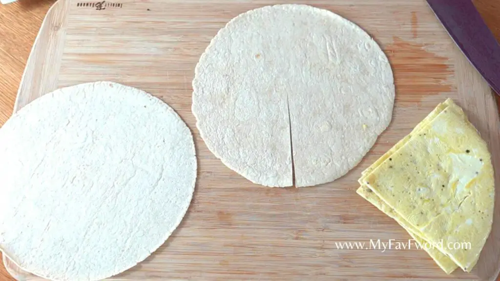 cut tortilla