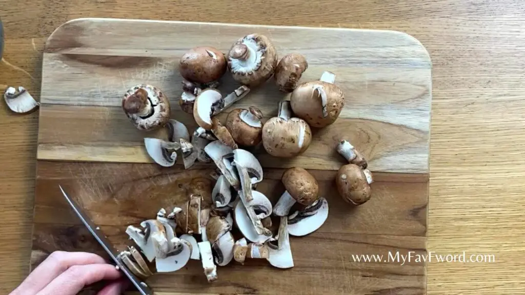 chop mushrooms