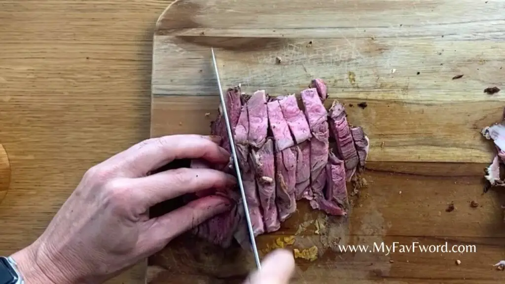 cutting steak