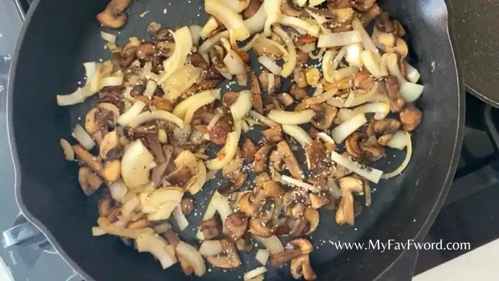 mushroom and onion sauteed