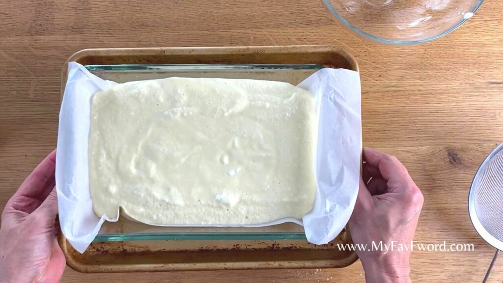 place baking dish onto a baking tray