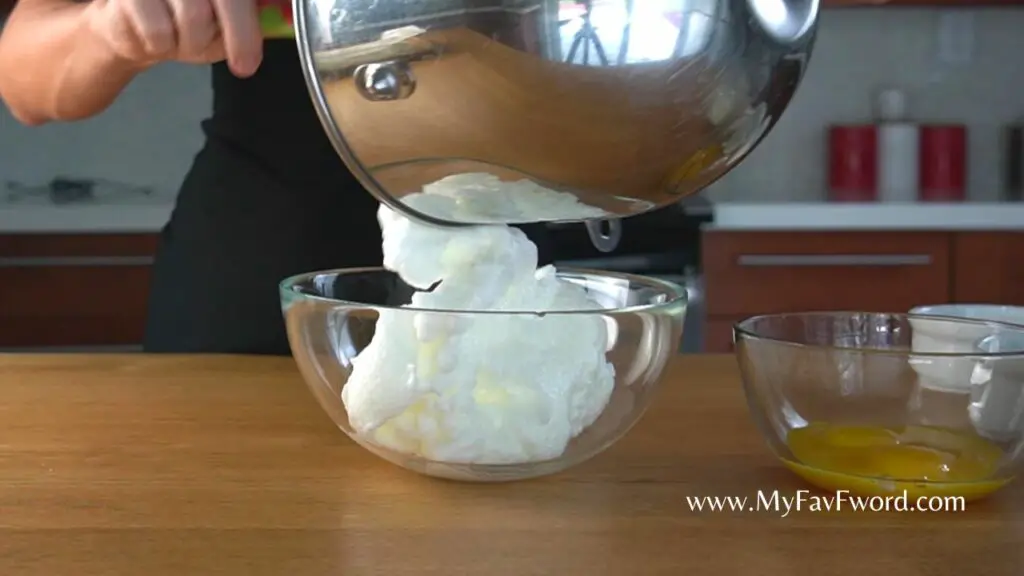 transfer egg whites into a clean bowl