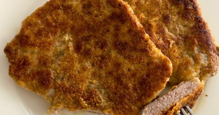 healthy fried pork loin