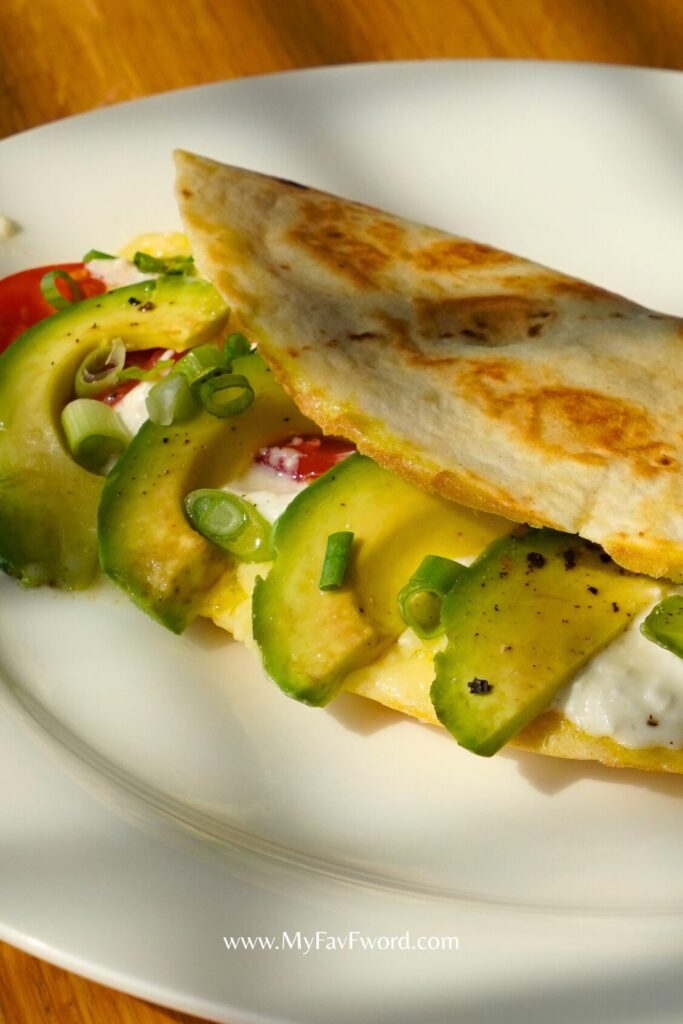 high protein breakfast quesadilla