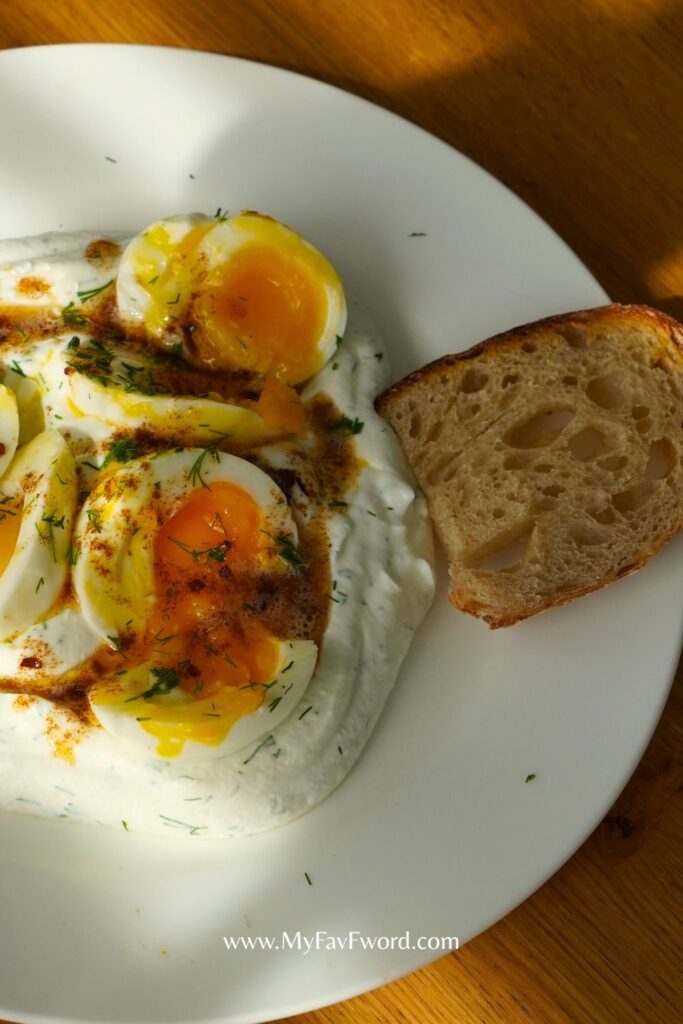 high protein breakfast - turkish eggs