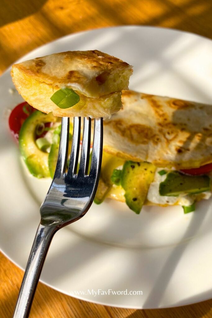 high protein breakfast quesadilla