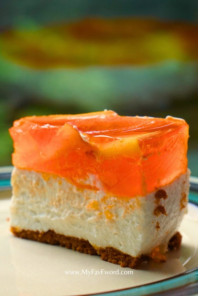 high protein peach cheesecake
