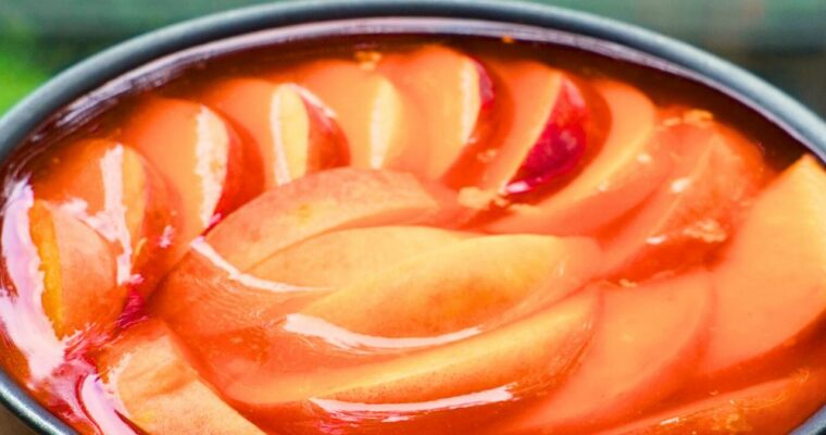 high protein peach cheesecake