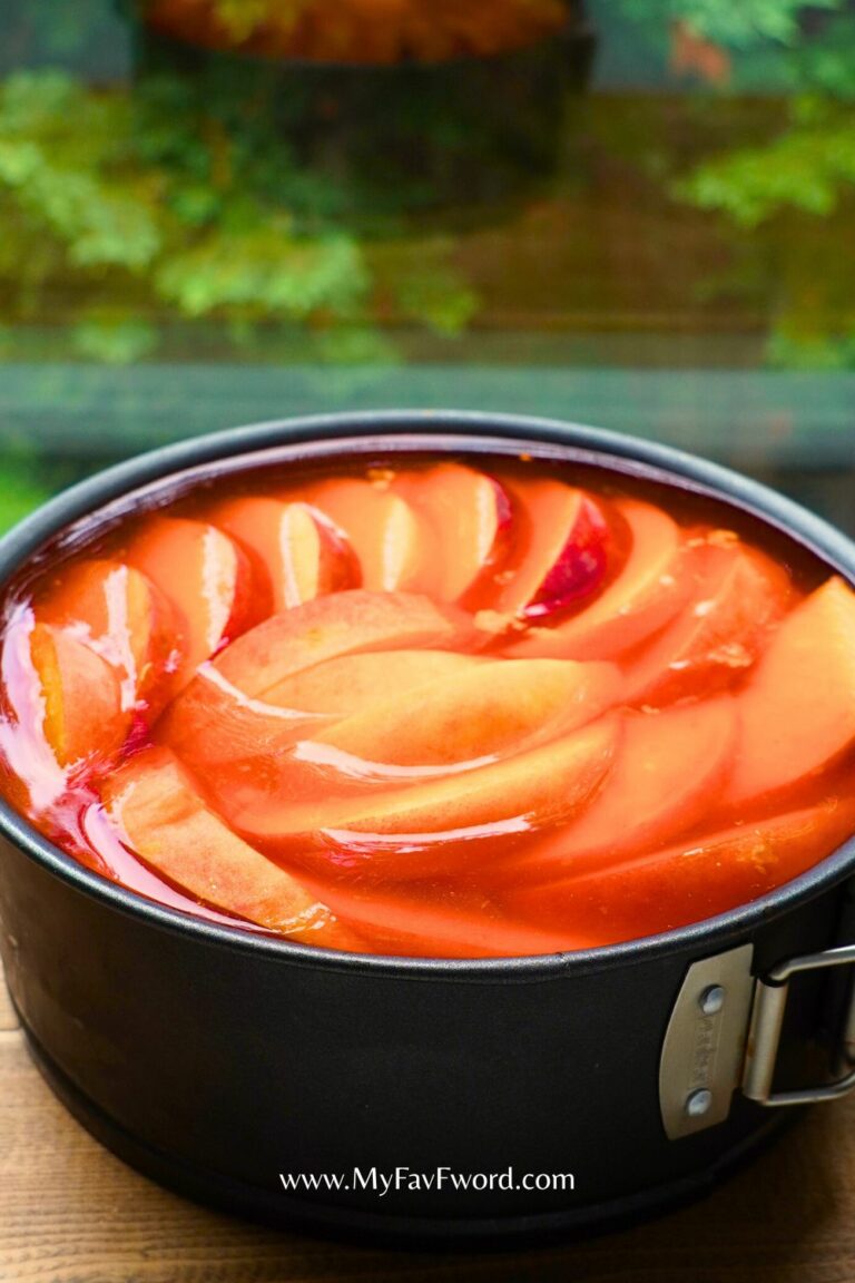 high protein peach cheesecake